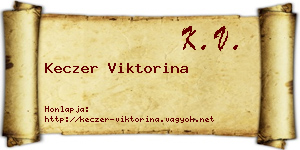 Keczer Viktorina névjegykártya